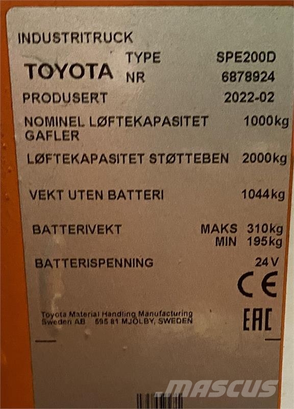 Toyota SPE200D Ledetrucker
