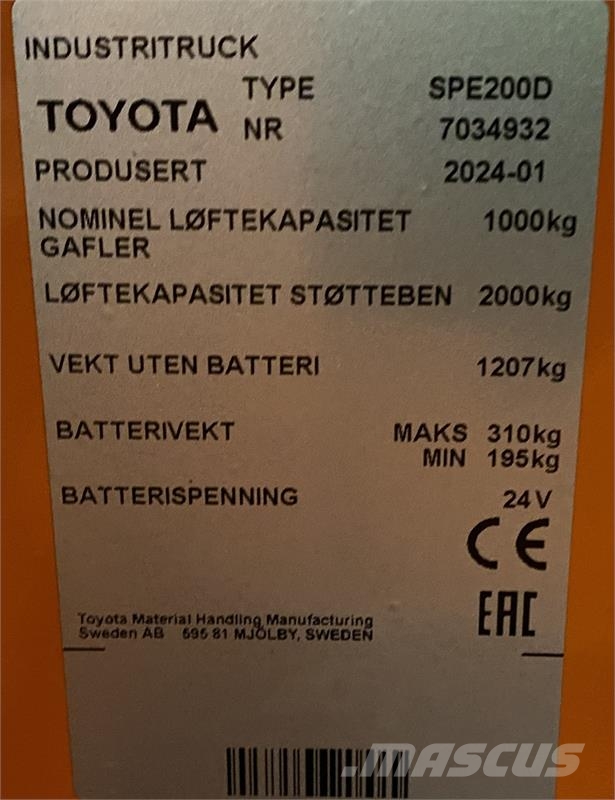 Toyota SPE200D Handhubwagen