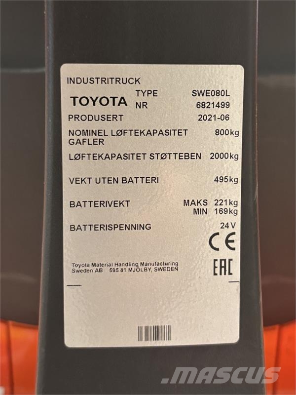 Toyota SWE080L 포크리프트