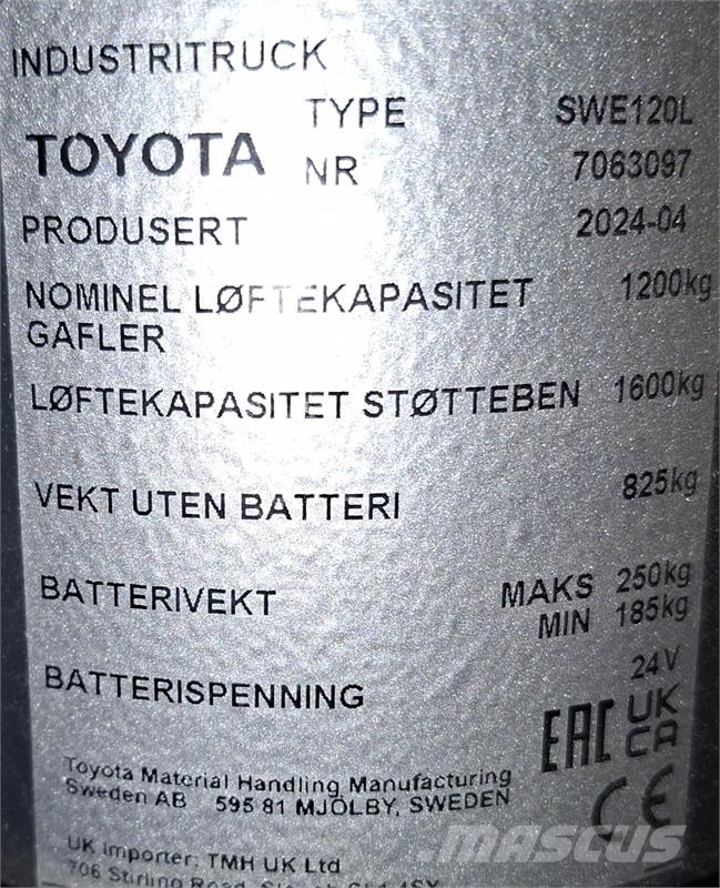 Toyota SWE120L Ручний візок