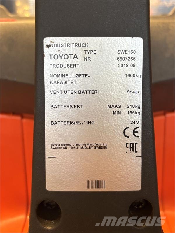 Toyota SWE160 Ručni električni viljuškar