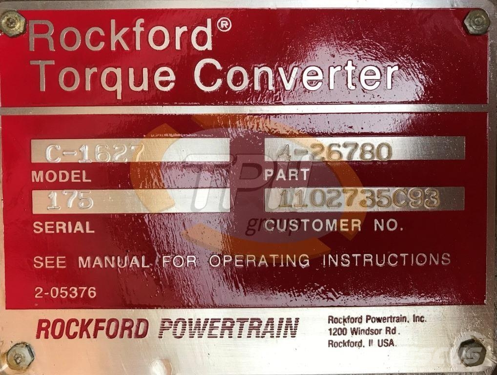 Rockford 1102735C93 Getriebe Wandler Furukawa 207 Other components