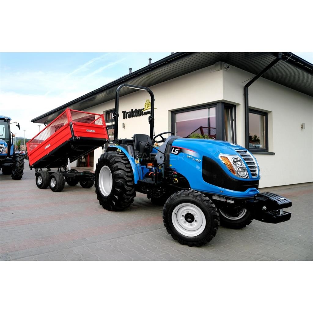 4Farmer Przyczepa rolnicza dwuosiowa 2,5T z kiprem i nadst Přívěsy pro různé účely