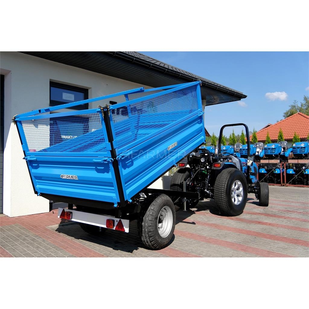 4Farmer Przyczepa rolnicza jednoosiowa 2.5T z kiprem i nad General purpose trailers