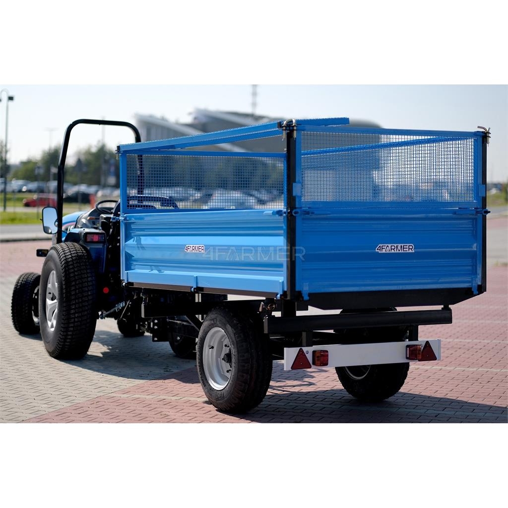 4Farmer Przyczepa rolnicza jednoosiowa 2.5T z kiprem i nad General purpose trailers