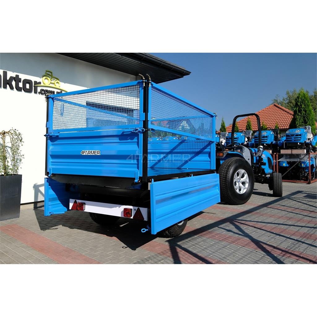 4Farmer Przyczepa rolnicza jednoosiowa 2.5T z kiprem i nad General purpose trailers