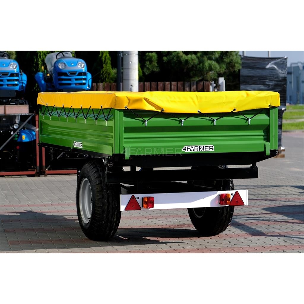 4Farmer Przyczepa rolnicza jednoosiowa 2.5T z kiprem + pl General purpose trailers