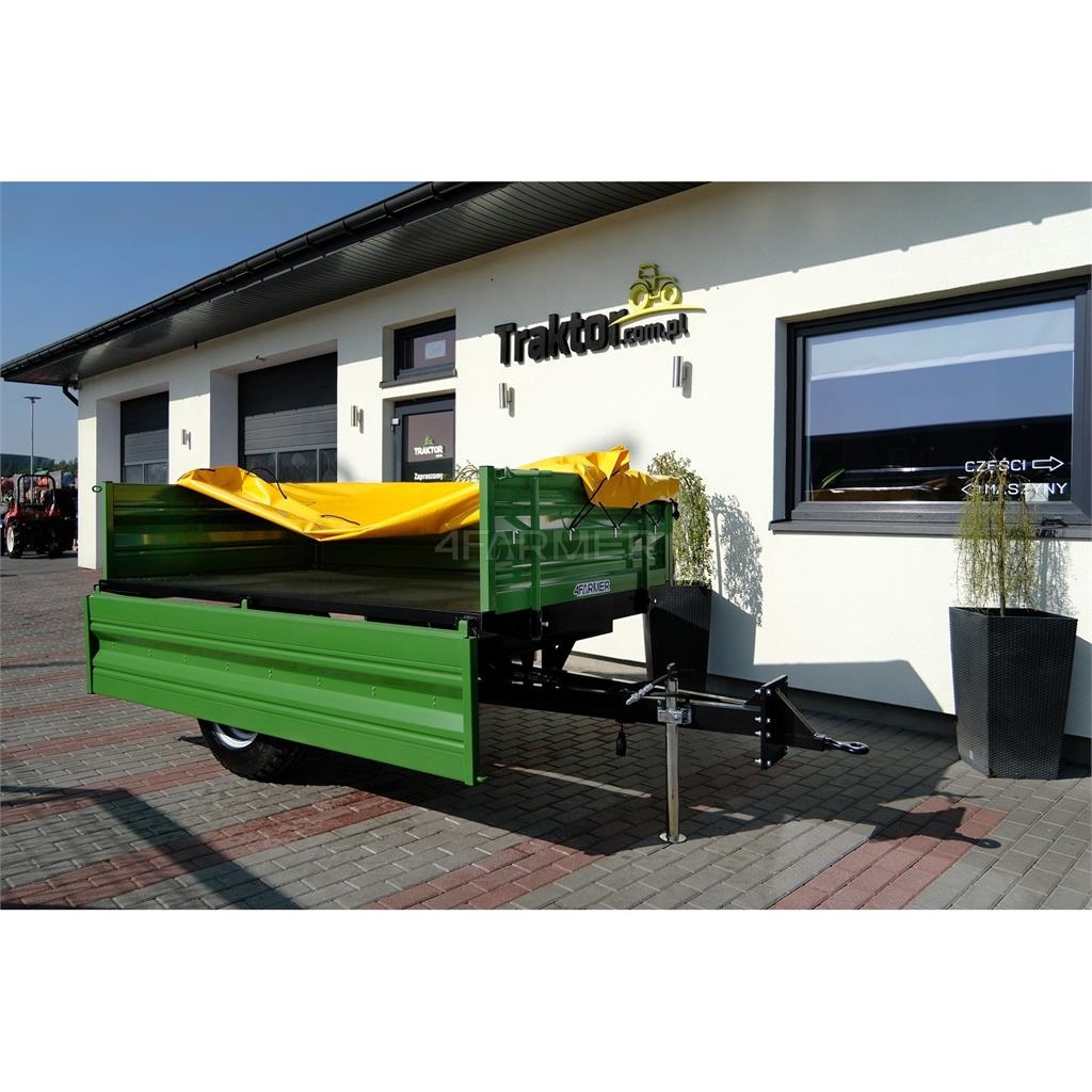 4Farmer Przyczepa rolnicza jednoosiowa 2.5T z kiprem + pl General purpose trailers