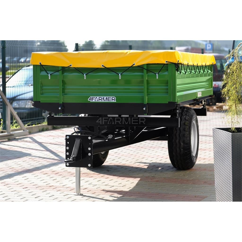 4Farmer Przyczepa rolnicza jednoosiowa 2.5T z kiprem + pl General purpose trailers
