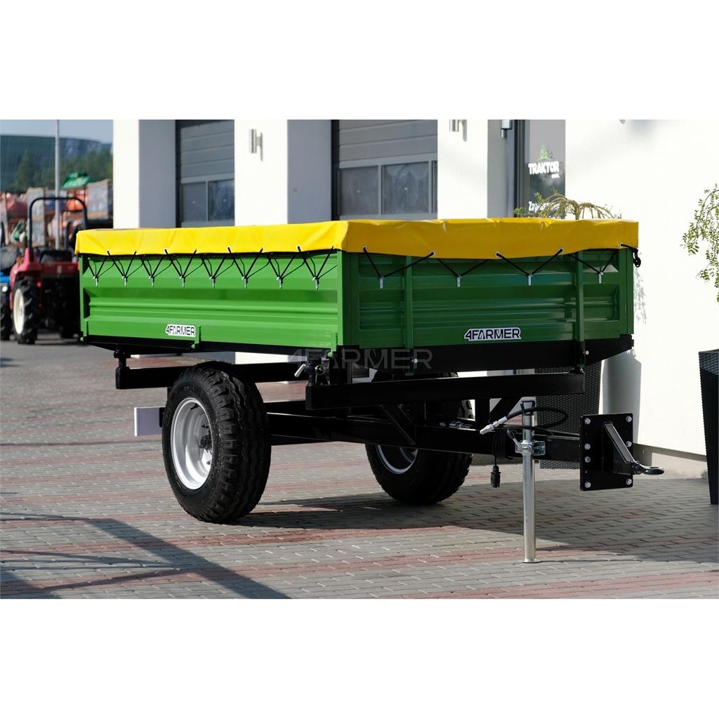 4Farmer Przyczepa rolnicza jednoosiowa 2.5T z kiprem + pl General purpose trailers
