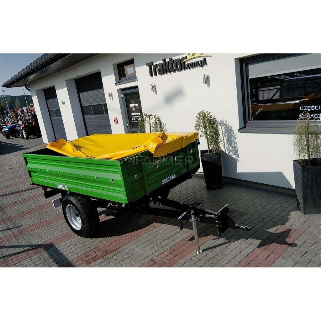 4Farmer Przyczepa rolnicza jednoosiowa 2.5T z kiprem + pl General purpose trailers