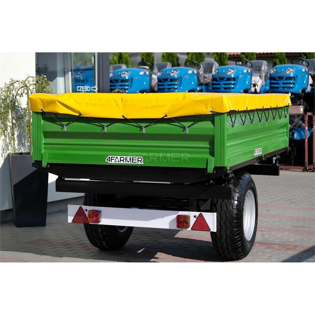 4Farmer Przyczepa rolnicza jednoosiowa 2.5T z kiprem + pl General purpose trailers