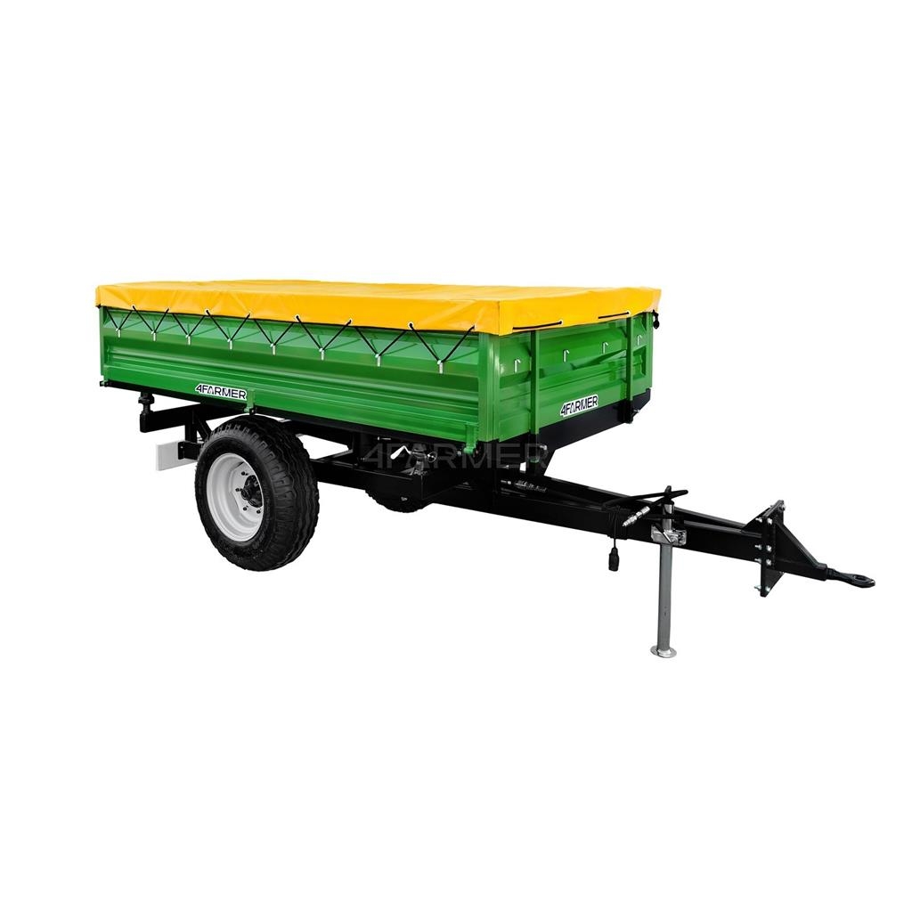 4Farmer Przyczepa rolnicza jednoosiowa 2.5T z kiprem + pl General purpose trailers