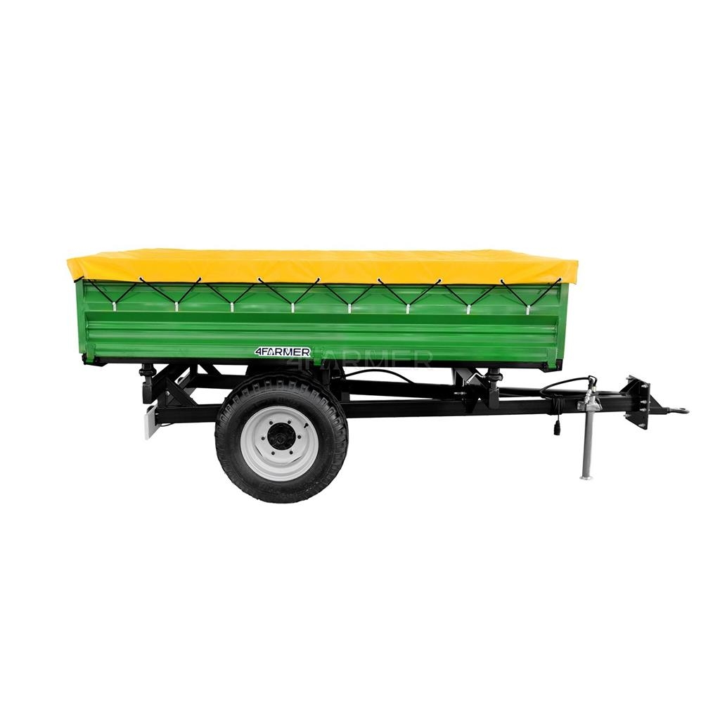 4Farmer Przyczepa rolnicza jednoosiowa 2.5T z kiprem + pl General purpose trailers