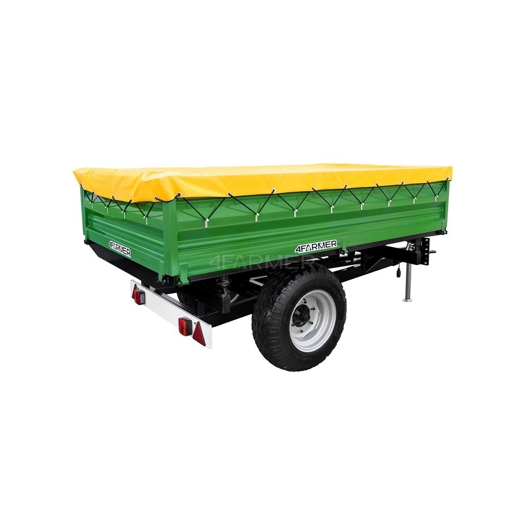 4Farmer Przyczepa rolnicza jednoosiowa 2.5T z kiprem + pl General purpose trailers
