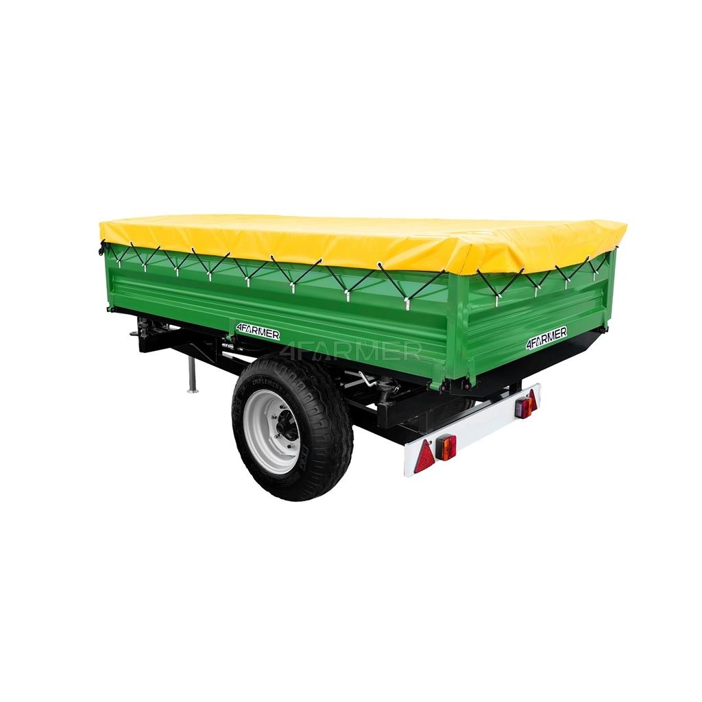 4Farmer Przyczepa rolnicza jednoosiowa 2.5T z kiprem + pl General purpose trailers