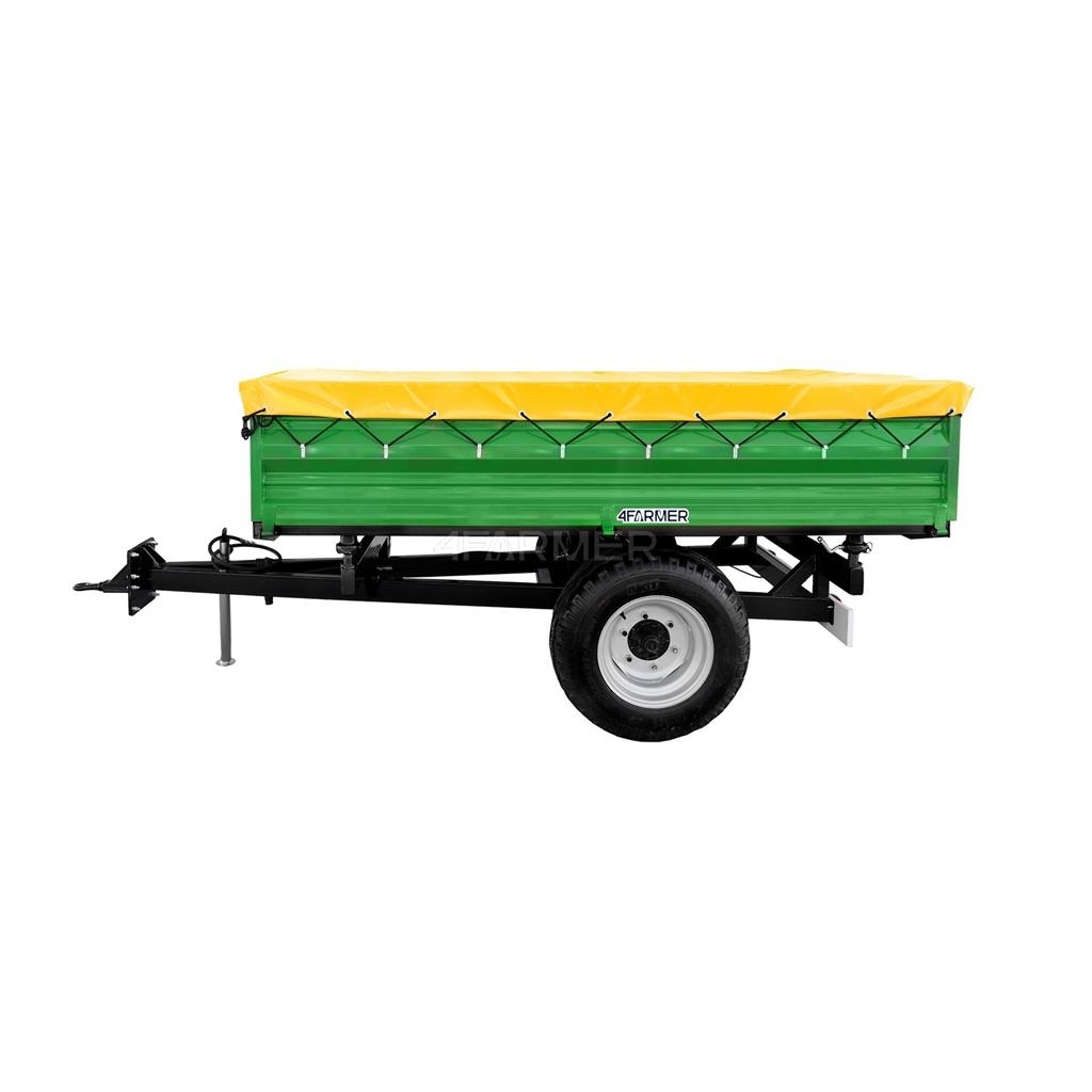 4Farmer Przyczepa rolnicza jednoosiowa 2.5T z kiprem + pl General purpose trailers