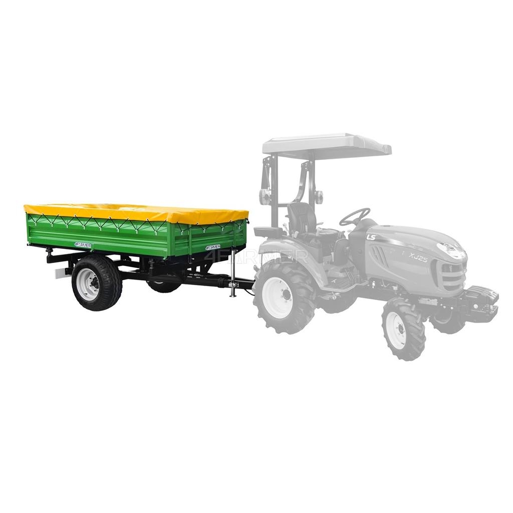 4Farmer Przyczepa rolnicza jednoosiowa 2.5T z kiprem + pl General purpose trailers