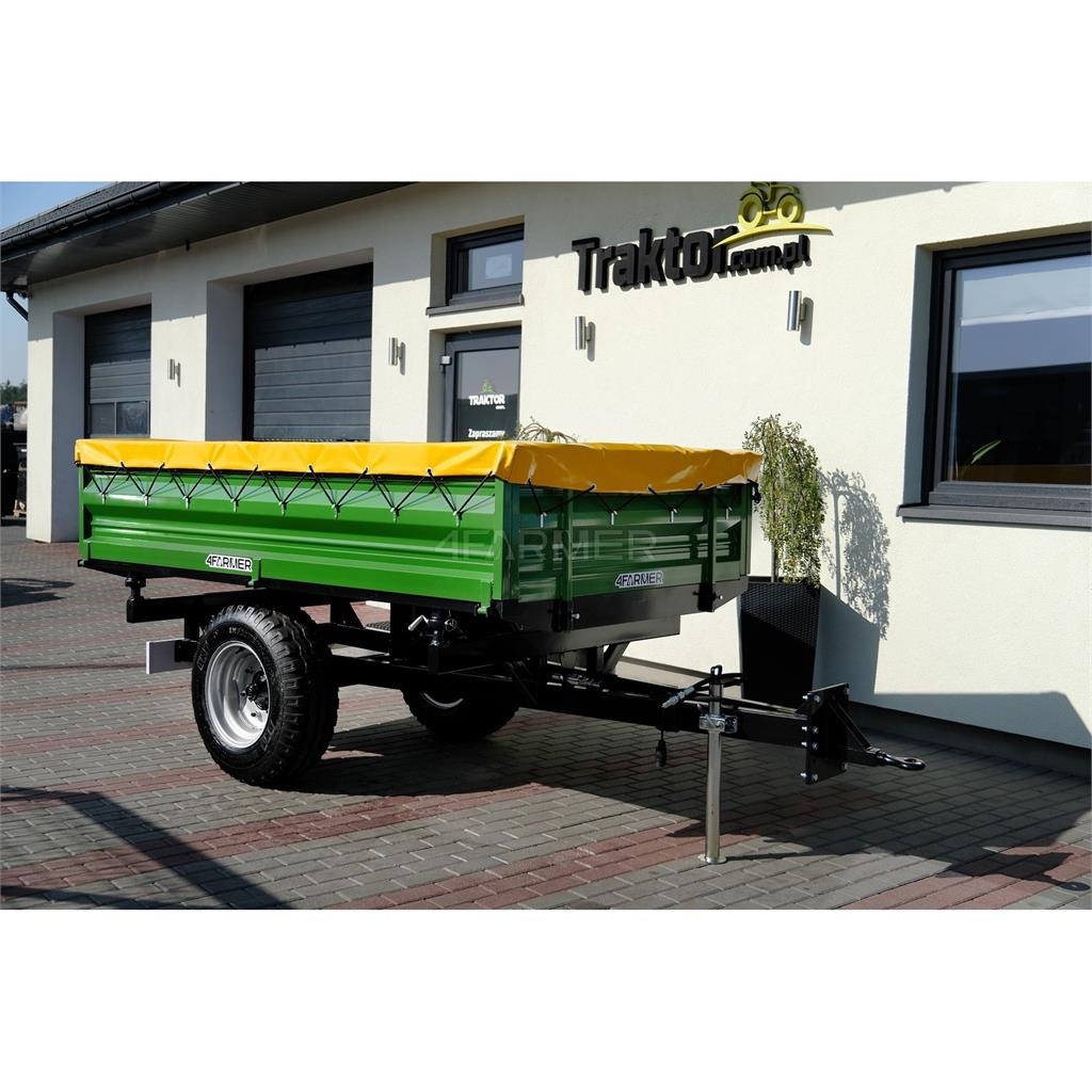 4Farmer Przyczepa rolnicza jednoosiowa 2.5T z kiprem + pl General purpose trailers