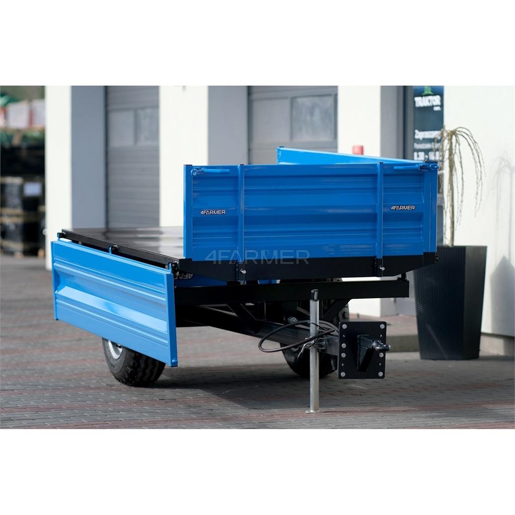 4Farmer Przyczepa rolnicza jednoosiowa 2.5T z kiprem 4FARM General purpose trailers