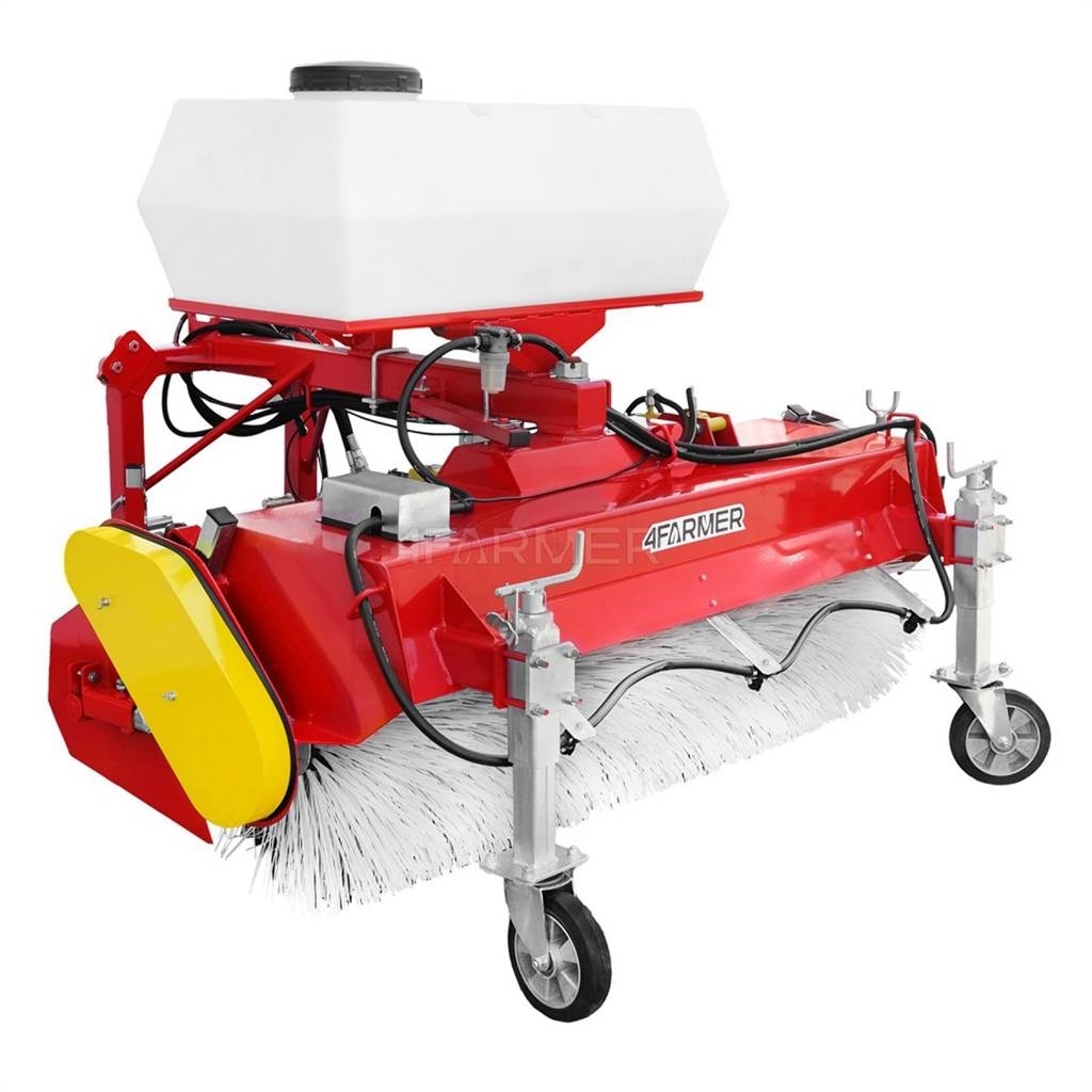 4Farmer Zamiatarka 150 cm do traktora z koszem, pojemnikie Sweepers