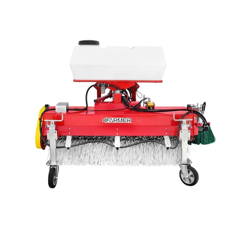 4Farmer Zamiatarka 150 cm do traktora z koszem, pojemnikie Sweepers