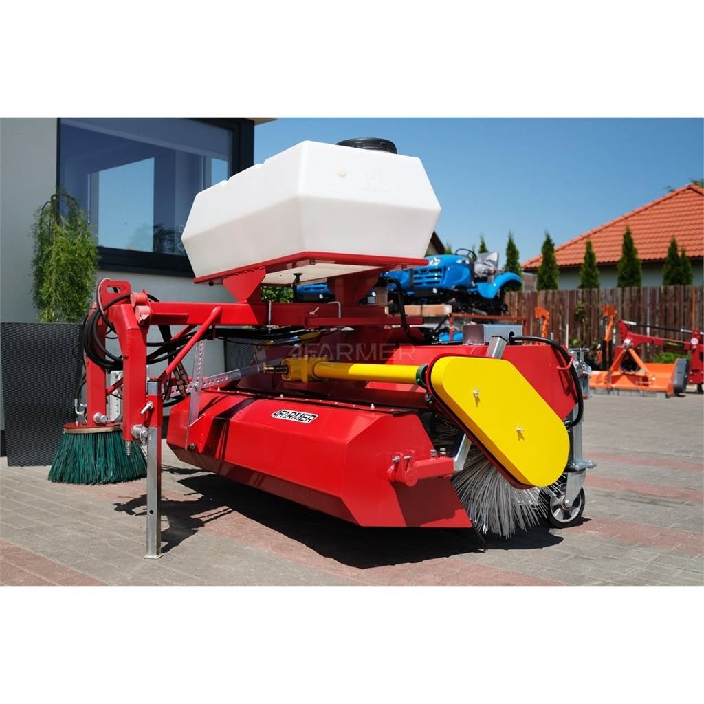 4Farmer Zamiatarka 150 cm do traktora z koszem, pojemnikie Sweepers