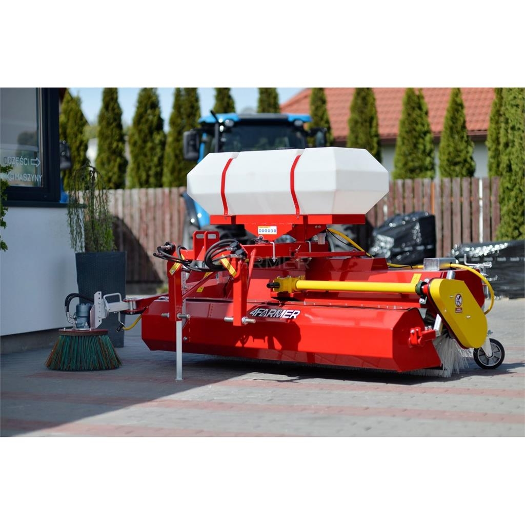 4Farmer Zamiatarka 200 cm do traktora z koszem, pojemnikie Zamiatarki - Zgarniarki - Odśnieżarki