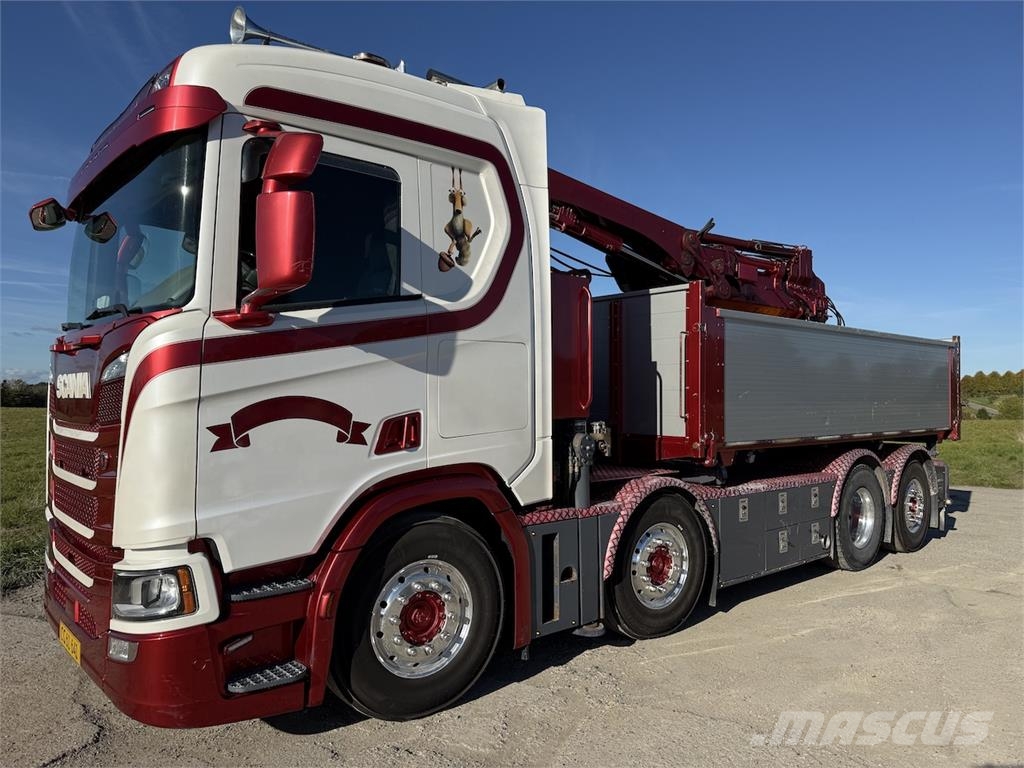 Scania R500 Hiab 302E6 Lastbiler med tip