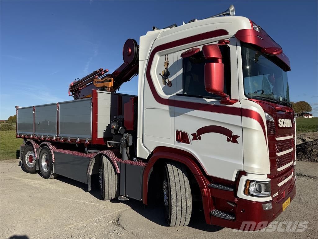 Scania R500 Hiab 302E6 Lastbiler med tip