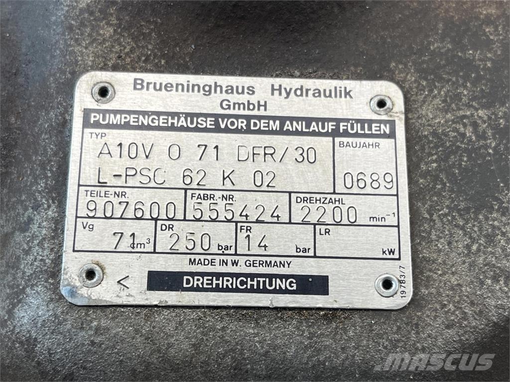 Brueninghaus hydraulic piston pump Kranar, delar och tillbehör