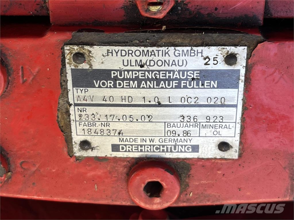 Gottwald pump A4V 40 HD 1 0 L 0C2 020 Delovi i oprema za kran