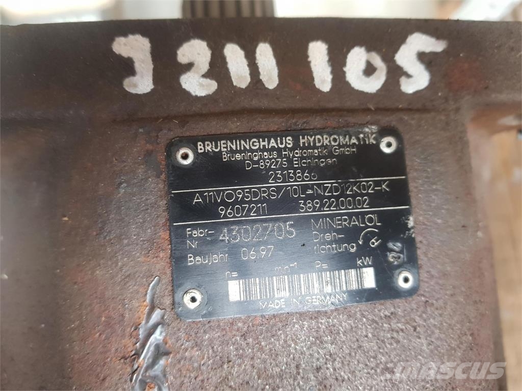 Hydraulic pump A11V095DRS/10L-NZD12K02-K, 1PF2G331 Kranar, delar och tillbehör