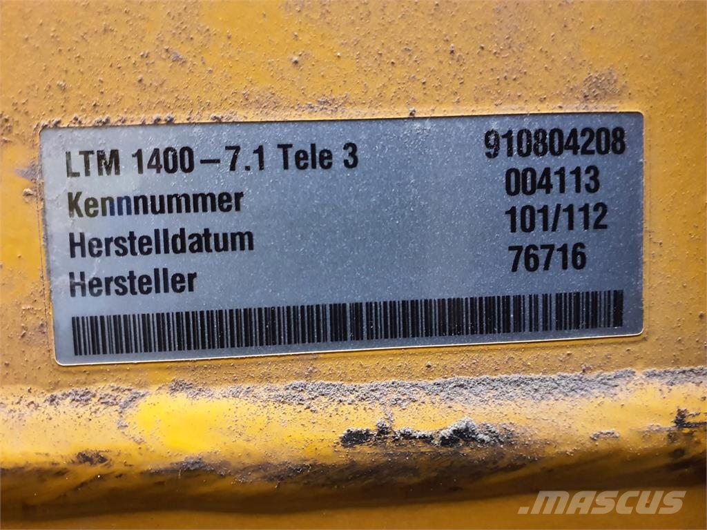 Liebherr LTM 1400-7.1 Telescopic boom section 3 Rezervni deli in oprema za dvigala