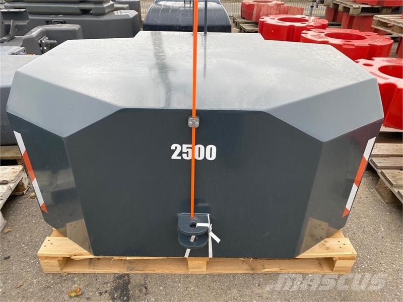  - - - 2500 kg vægtklods Contrapeso delantero