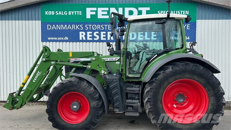Fendt 516 Vario S4 Power Plus  Med Fendt Frontlæsser 4x8 الجرارات