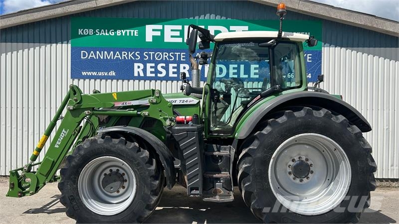 Fendt 724 Vario S4 Profi Plus Med Frontlæsser Fendt 4x80 الجرارات