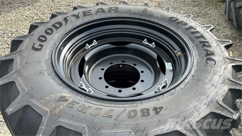 Goodyear 480/80R50 + 480/70R34 - stilbare fælge. 輪胎、車輪和輪圈