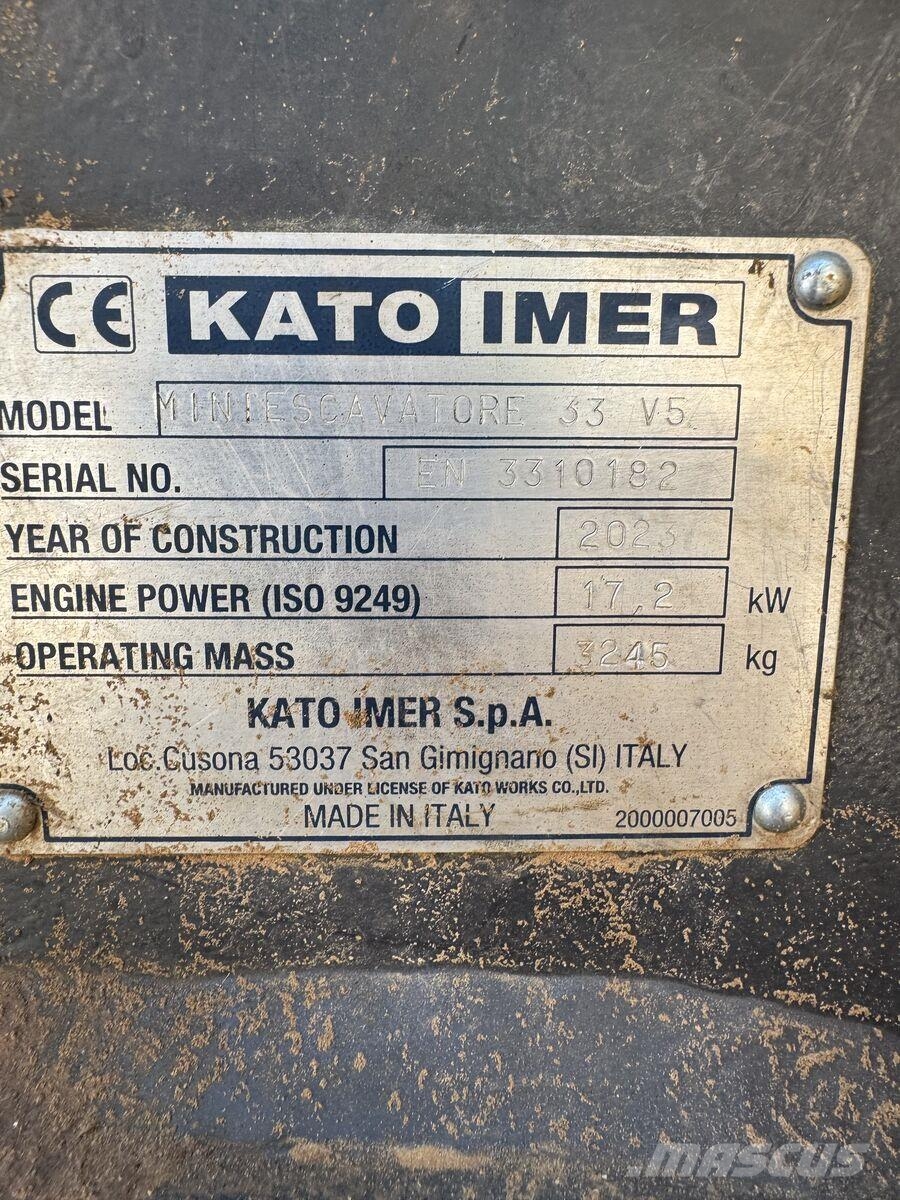 Kato 33V5 Εκσκαφάκι (διαβολάκι) < 7t