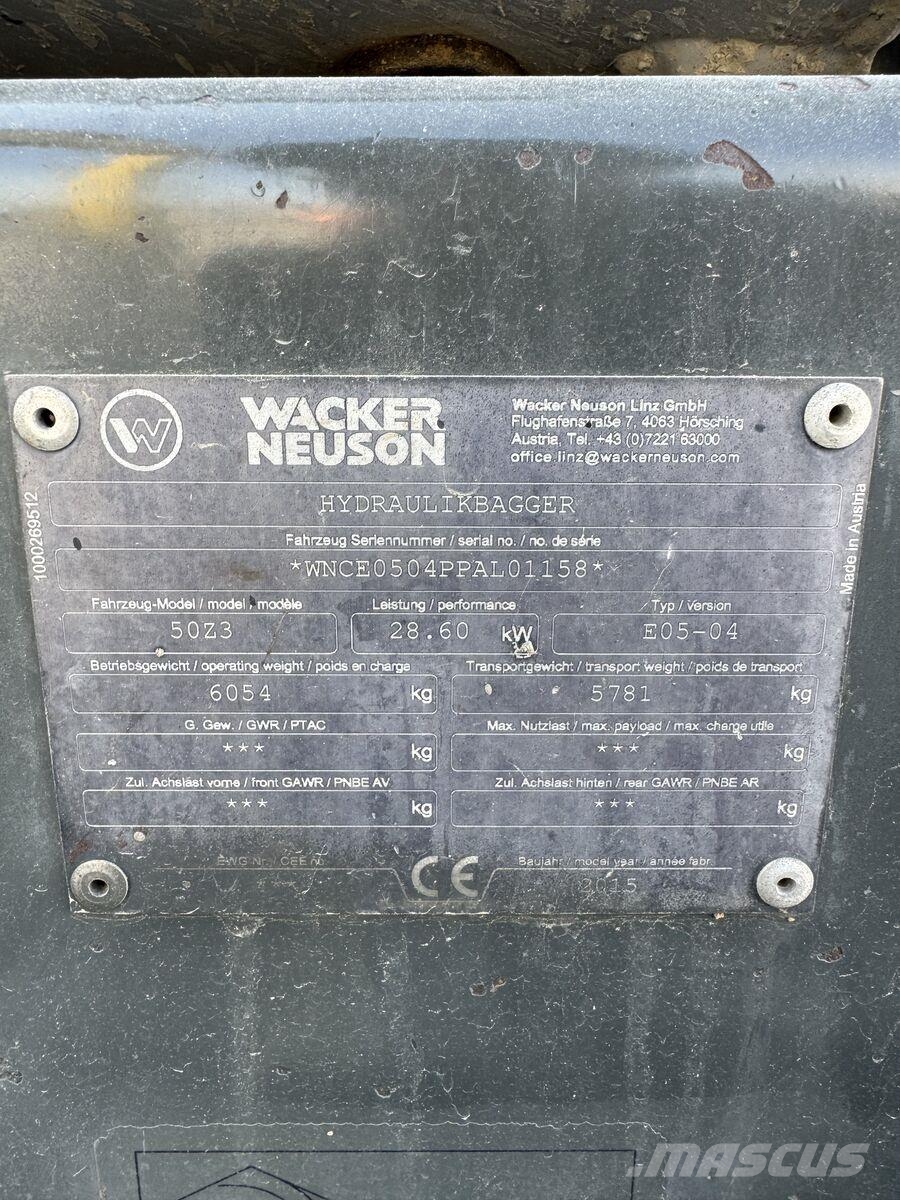 Wacker Neuson 50Z3 Mini ekskavatori < 7 t