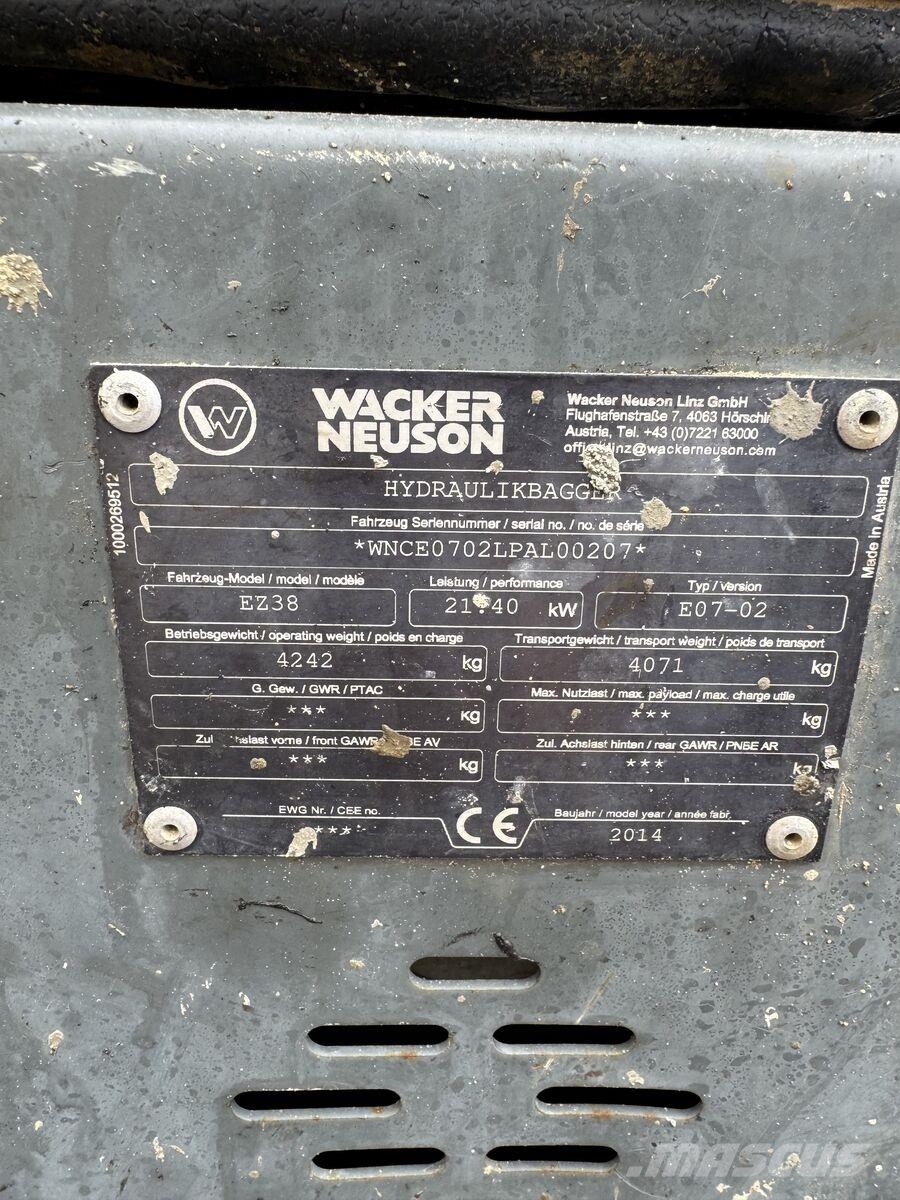 Wacker Neuson EZ 38 Mini rýpadlá < 7t