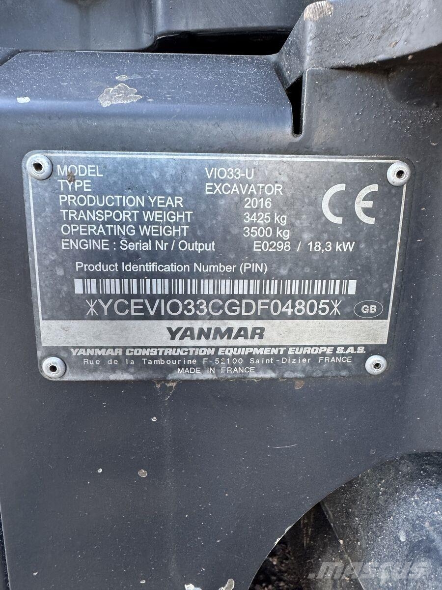 Yanmar Vio 33 Εκσκαφάκι (διαβολάκι) < 7t