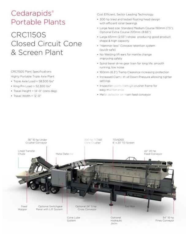 Cedarapids CRC1150S Pulverisierer
