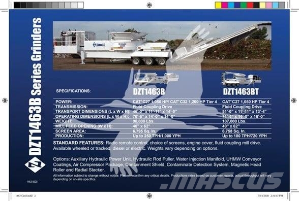 Diamond Z DZT1463B Mills / Grinding machines