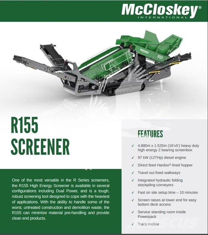 McCloskey R155 스크리너