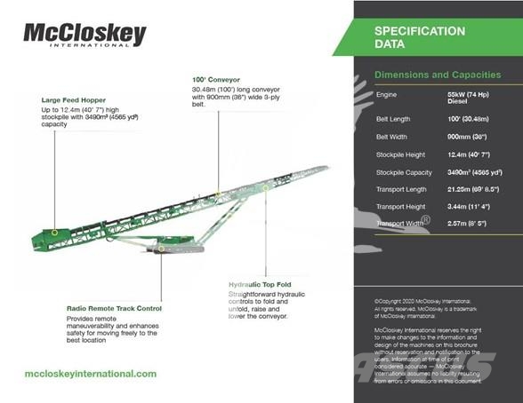 McCloskey ST100T Förderbandanlagen
