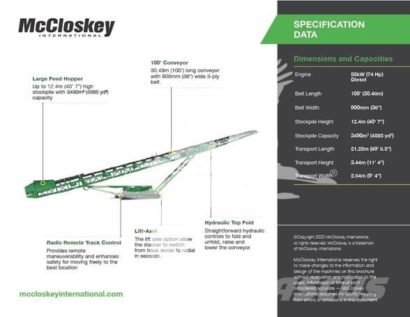 McCloskey ST100TLA Förderbandanlagen