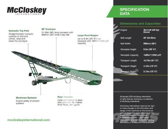 McCloskey ST80 Конвейеры