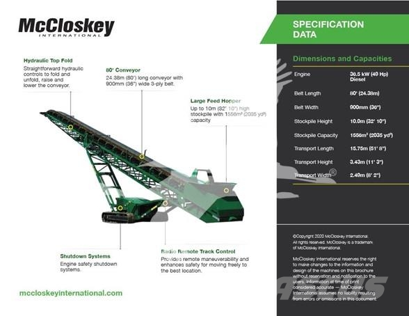 McCloskey ST80T 输送机械