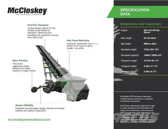 McCloskey ST80TLA Конвейеры